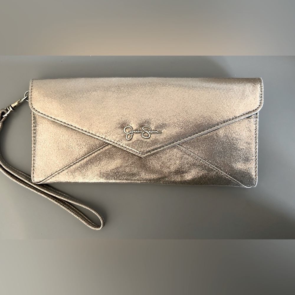 Jessica Simpson Metallic Clutch